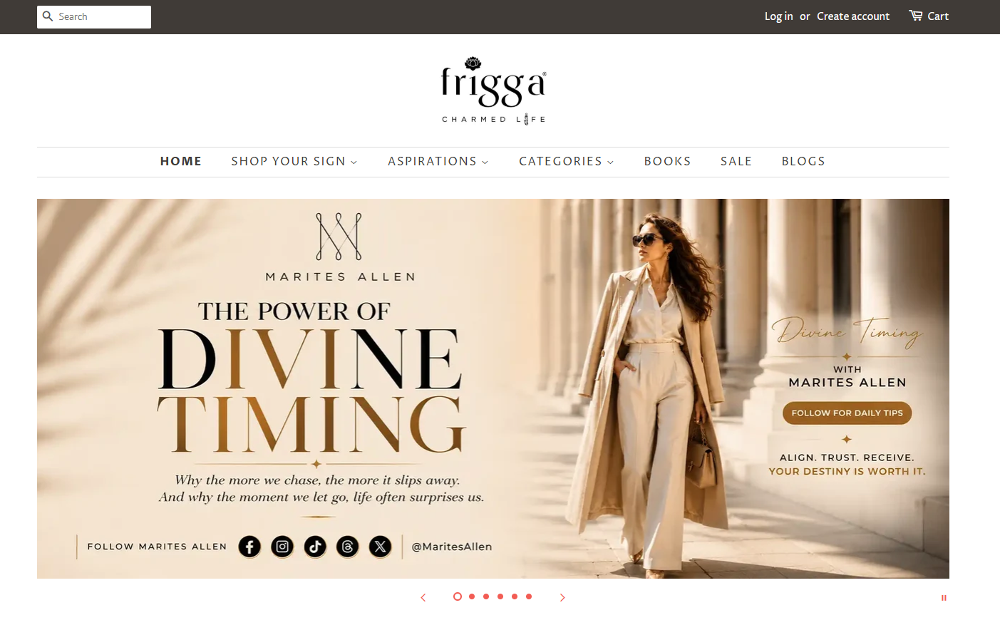 The Frigga Charmed Life online store